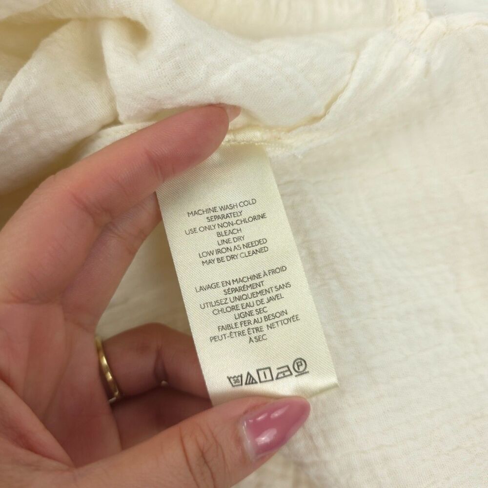 NEW Free People Cardiff Top Gauze Button Down Beachy Boho Lagenlook VSCO Minimal - Picture 12 of 14